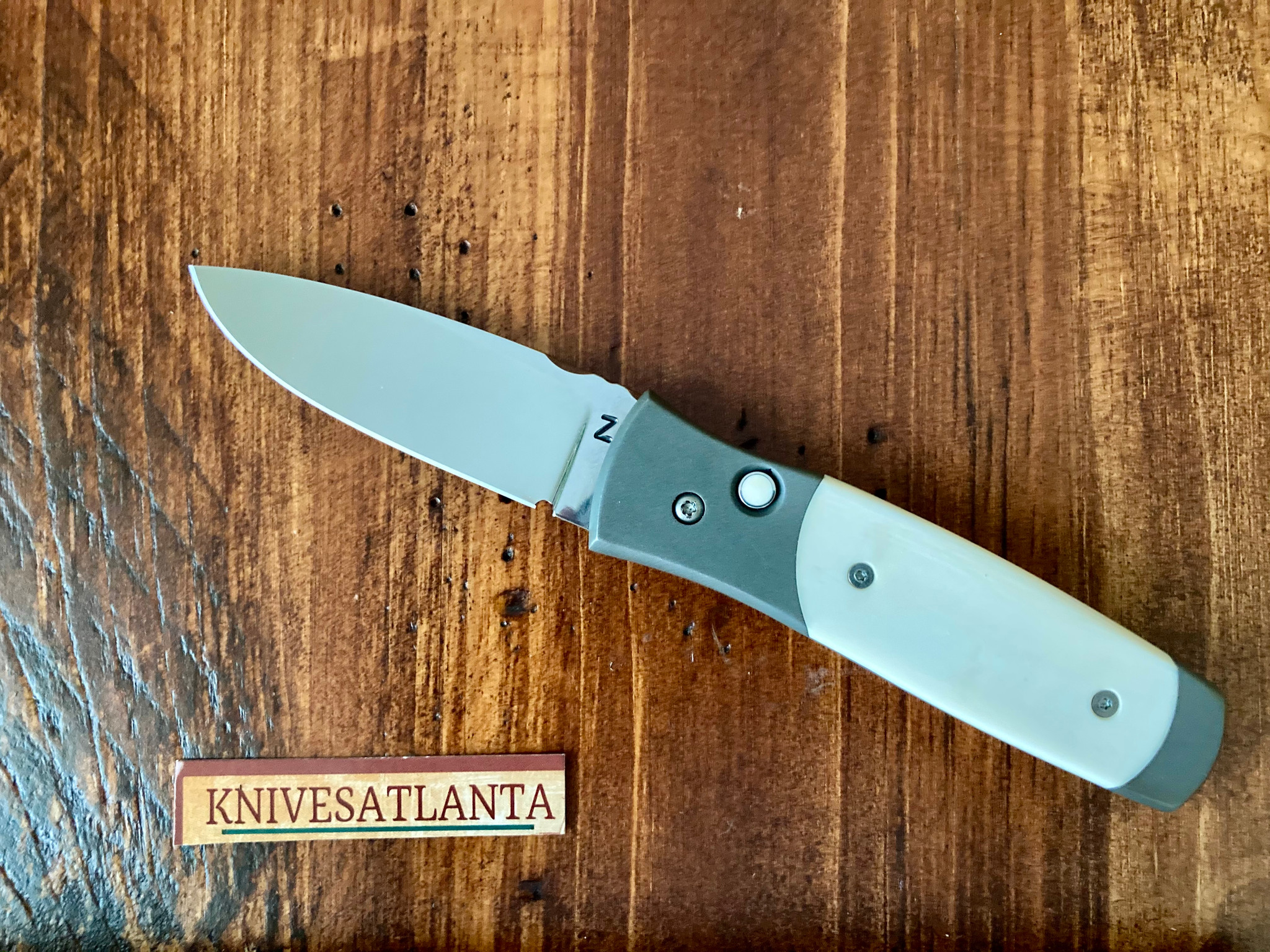 sam3　 ハンドメイド リバーシブル Z Custom Knives Automatic ~ Fossilized Mammoth Ivory