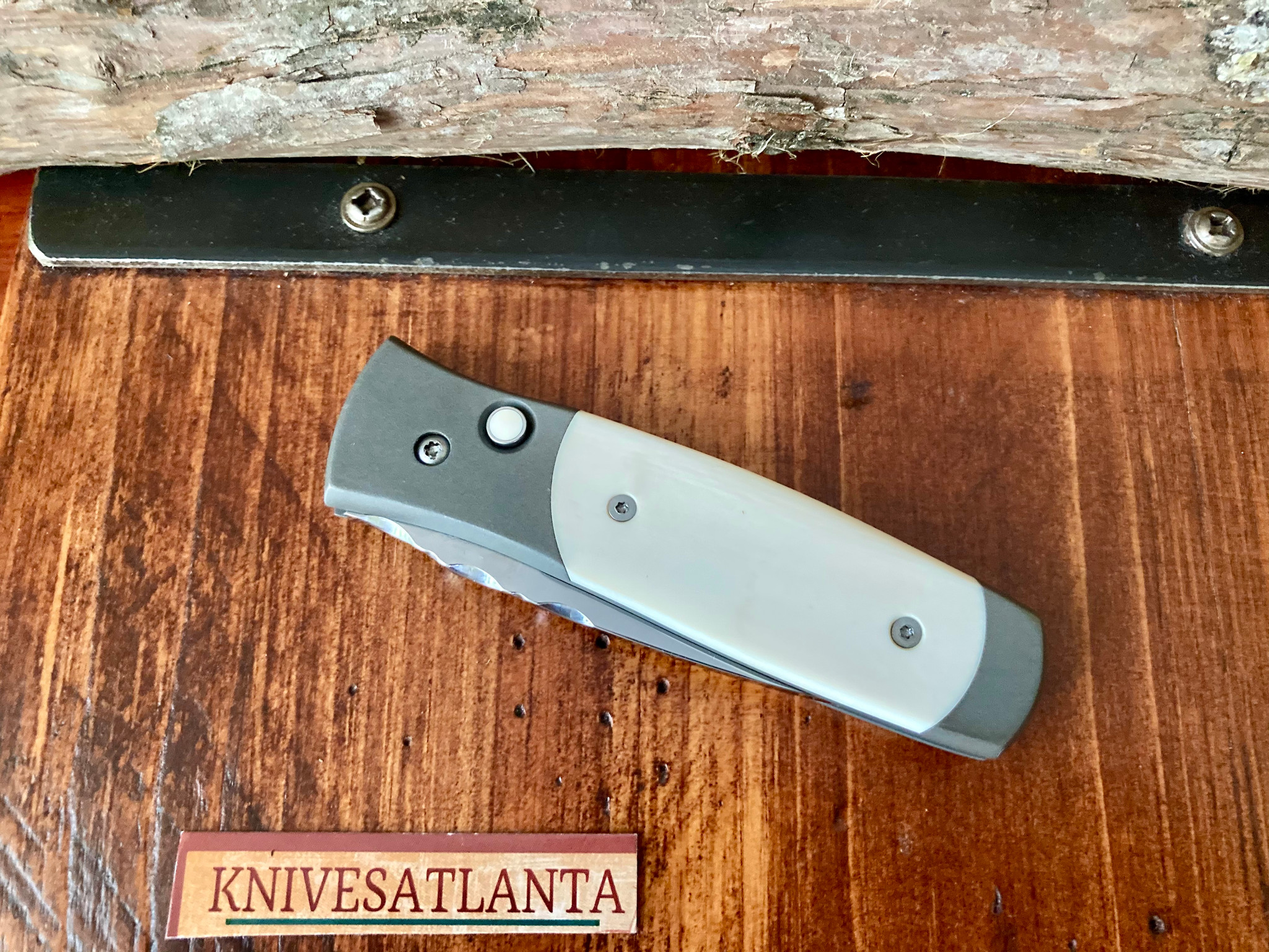 Z Custom Knives Automatic ~ Fossilized Mammoth Ivory