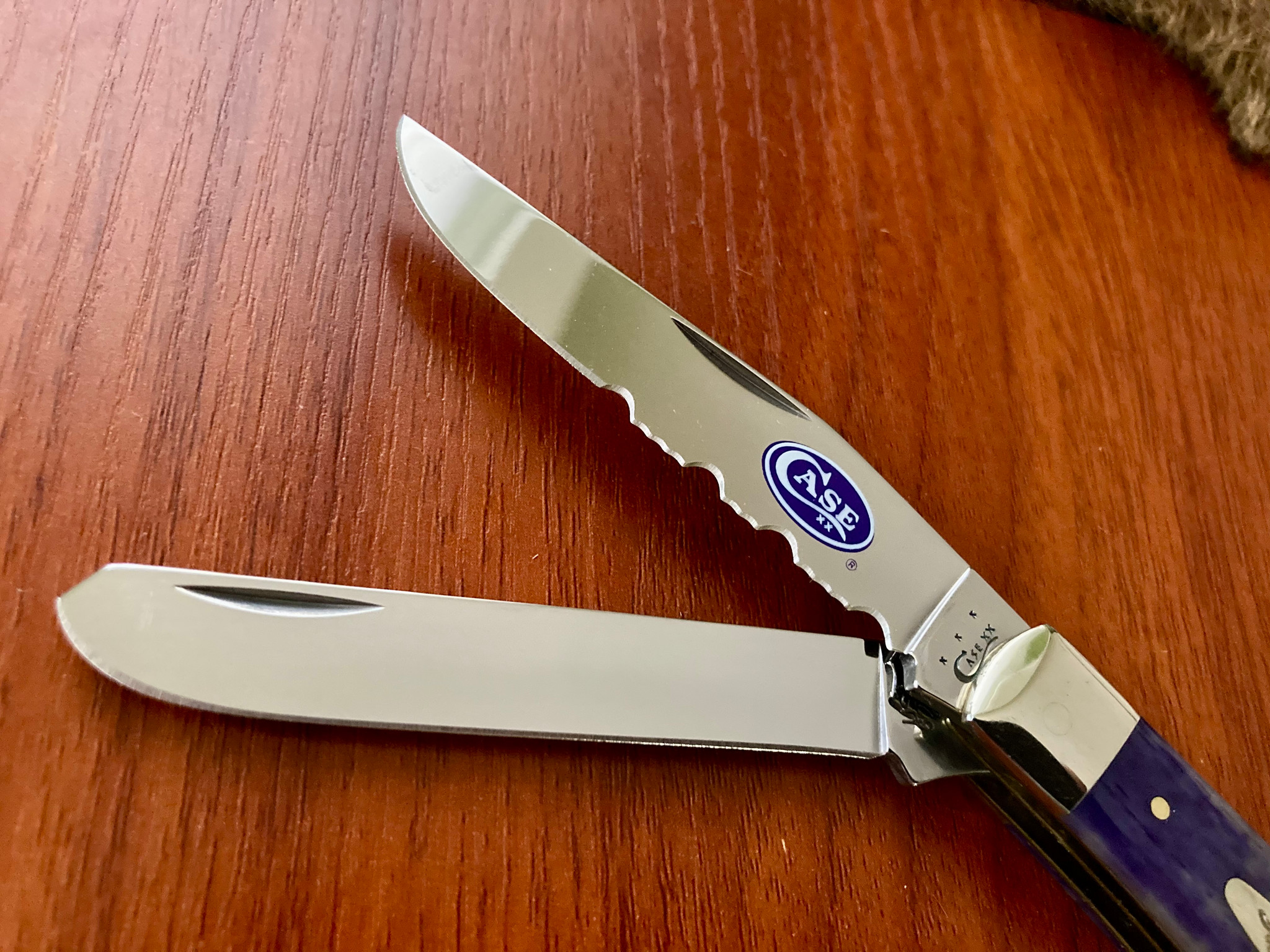 Case XX 6254 Trapper Blue Appaloosa Bone ~ Serrated ~ 2014