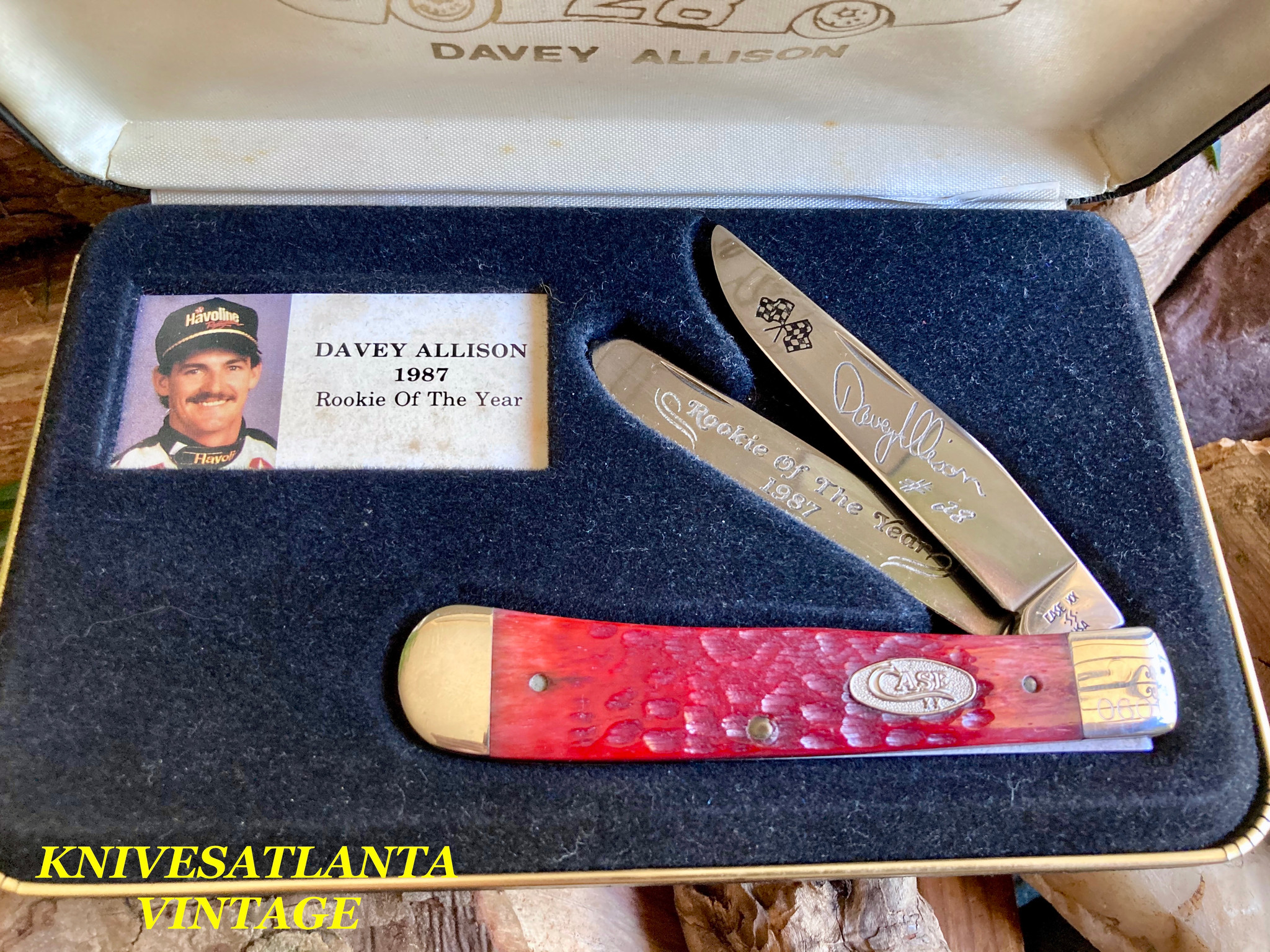 DAVEY ALLISON 1987 ROOKIE OF THE YEAR / CASE XX KNIFE