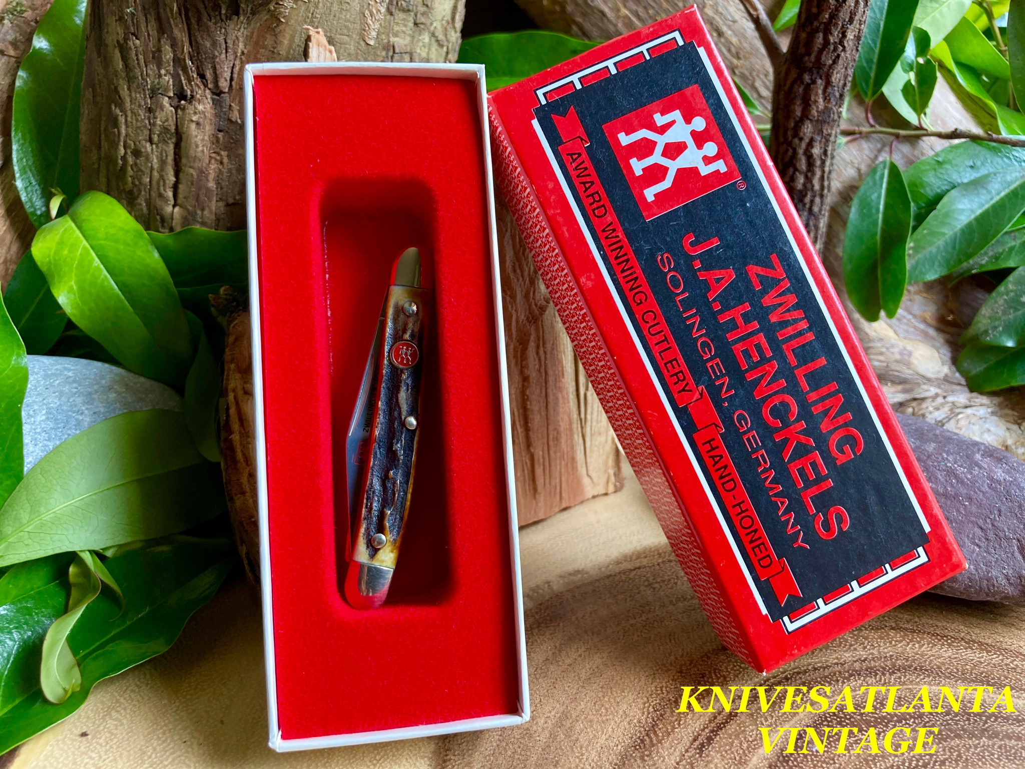 ZWILLING J.A. HENCKELS HK 6 S Genuine Stag Small 3 Blade