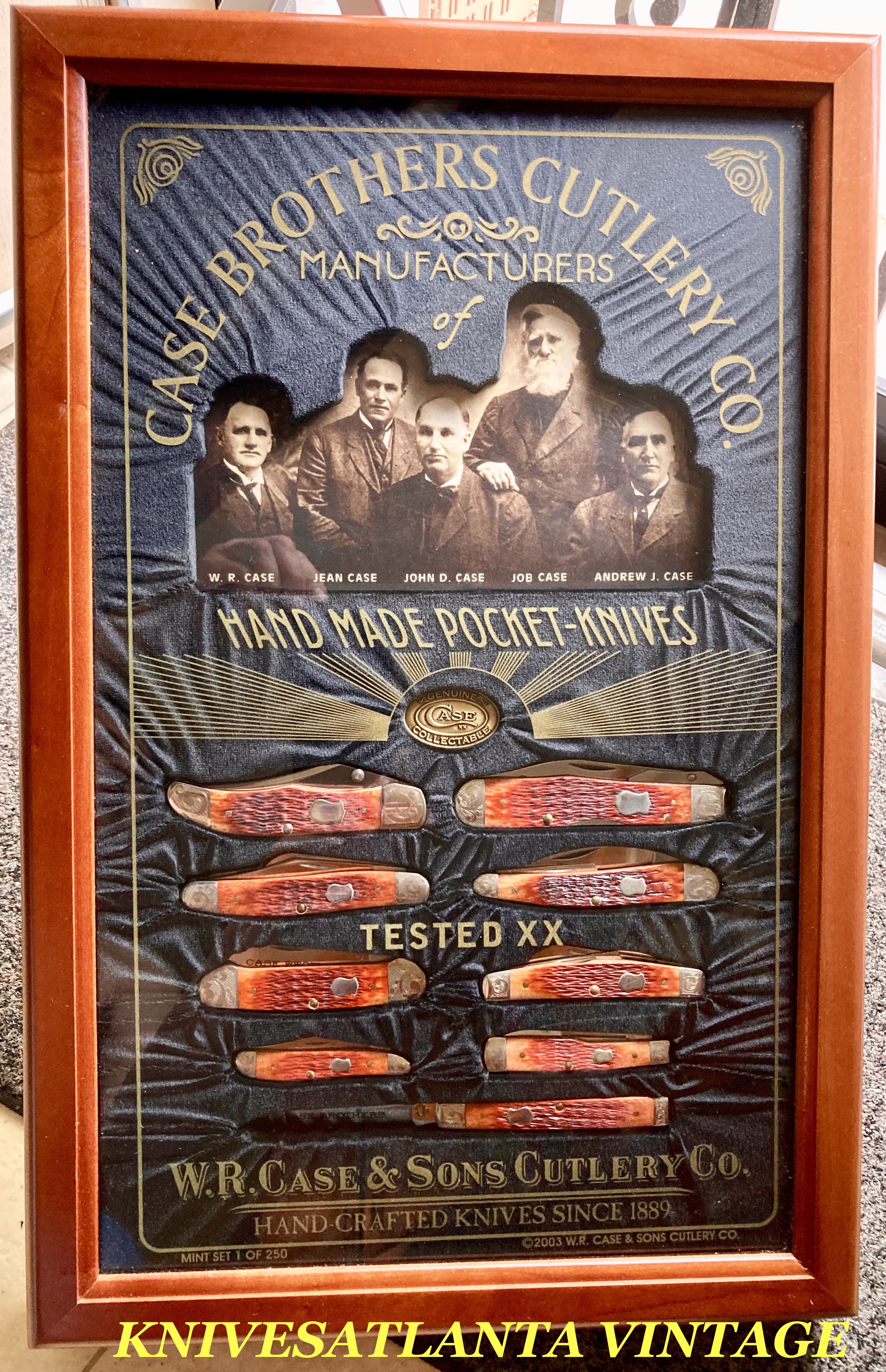アクセサリーなど色々まとめ　旧家蔵出し、整理、セール、処分、ケース鑑定書のみ Case Brothers mint set ~ 2003 ~ Chestnut Bone ~ Vintage