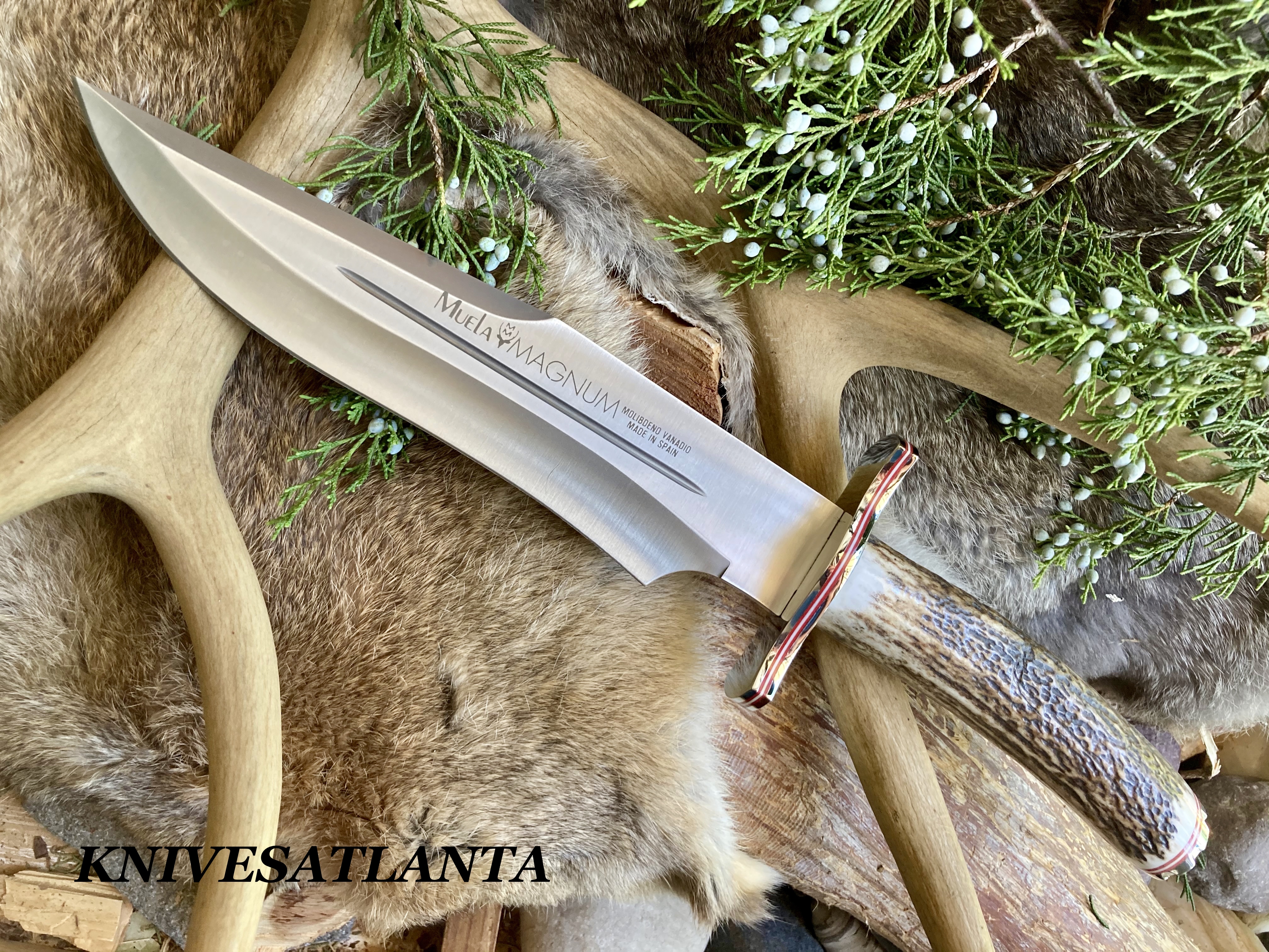美品 FIX MAGNUM バインディング M ミディアム Muela Knives Magnum-23.TO Fixed Blade - Staghorn