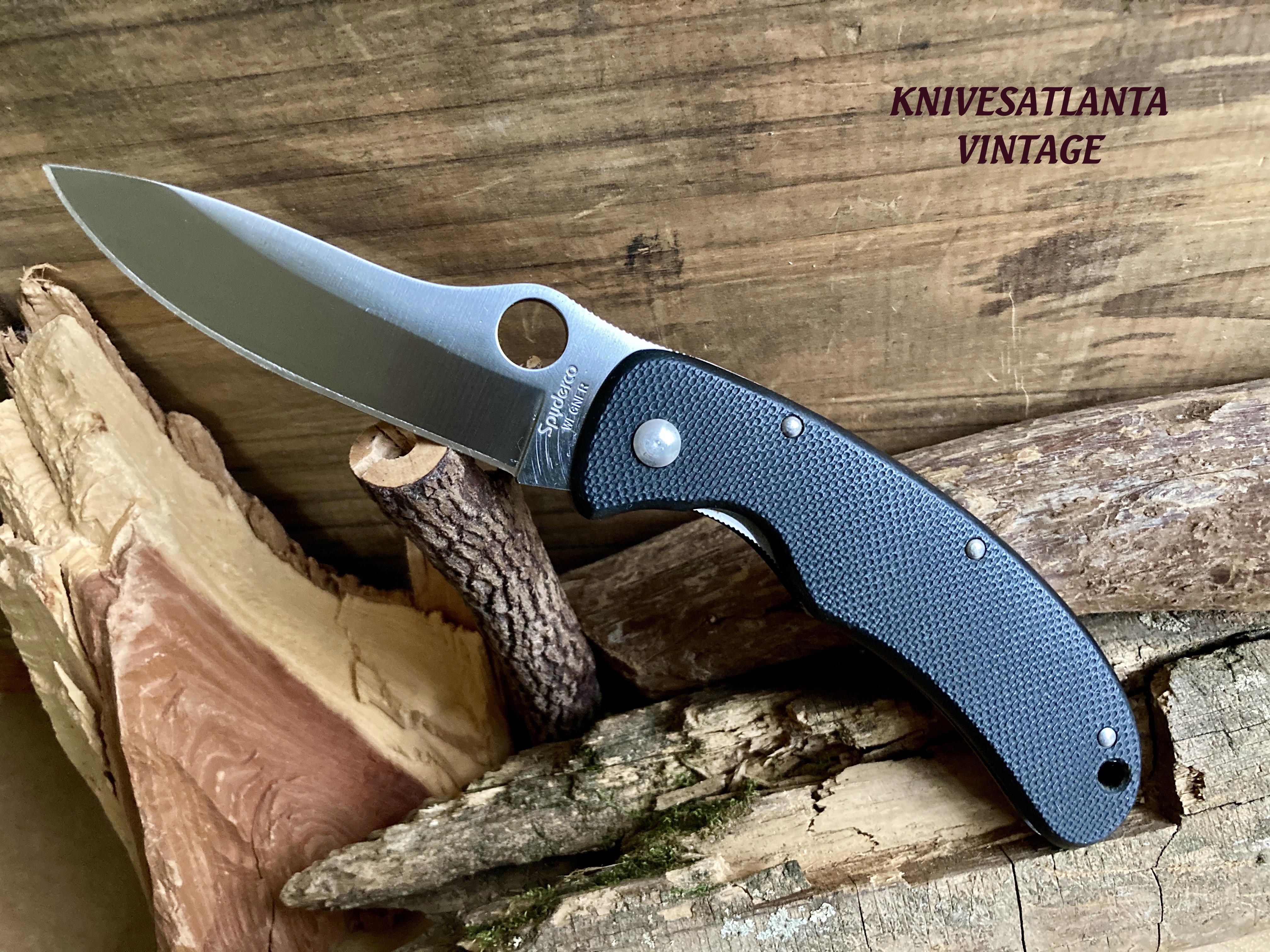 Spyderco Tim Wegner C48GP - ATS-34 Drop Point - Black G10