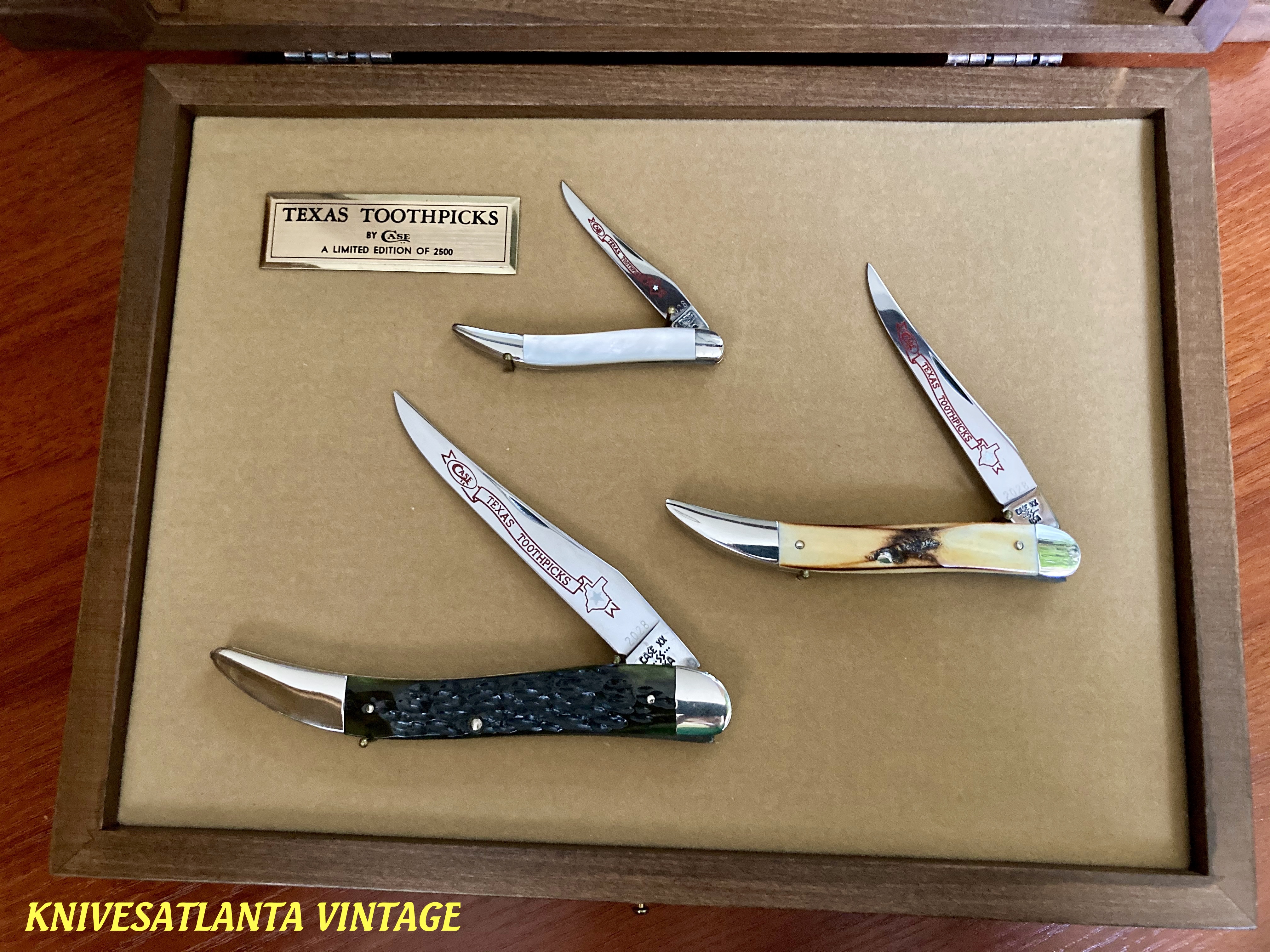 Case XX 6 Dot (1984) Texas Toothpicks Knife Set ~ Vintage