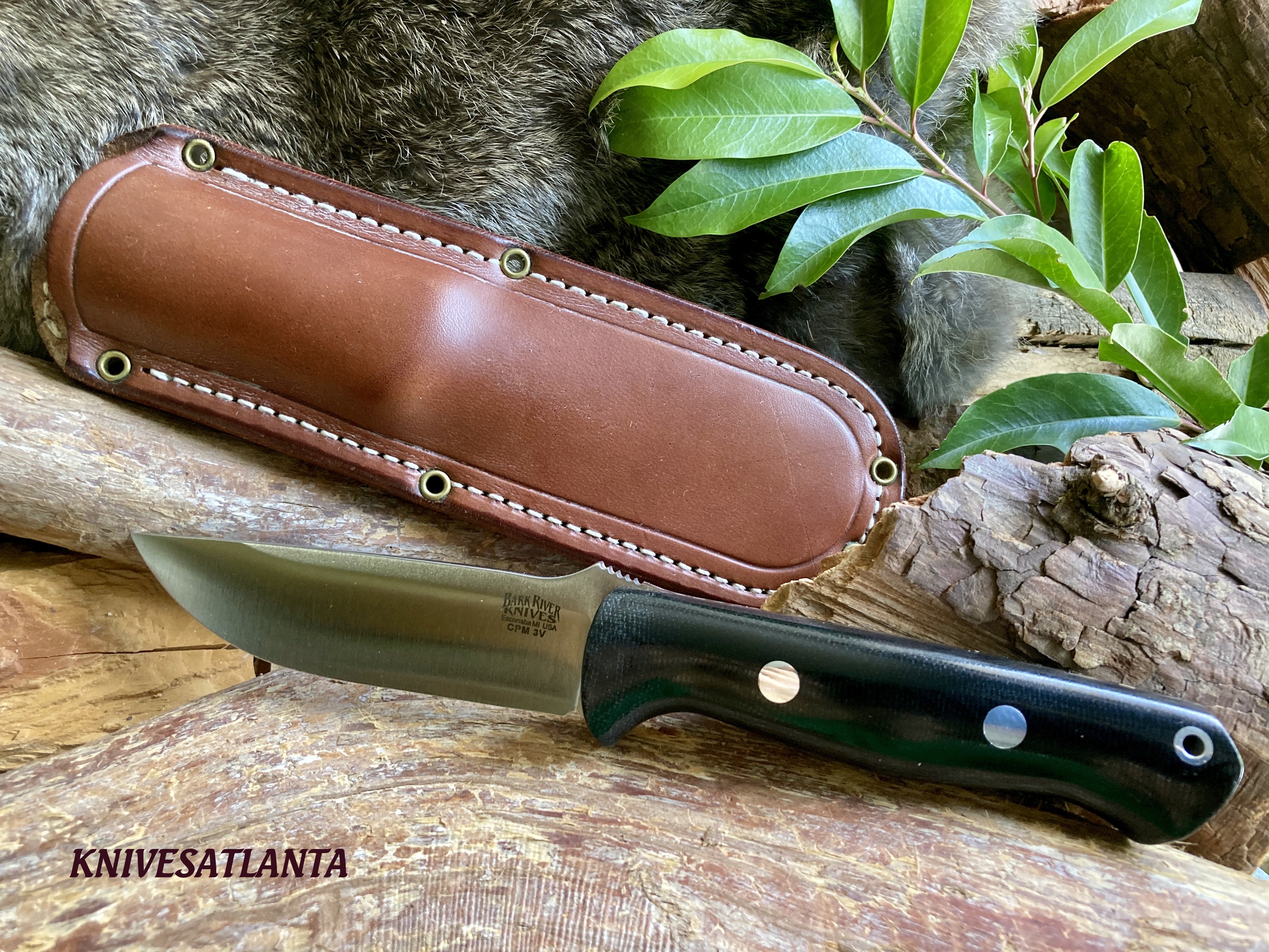 Bark River Knives Bravo 1 Black Canvas Micarta Fixed Blade
