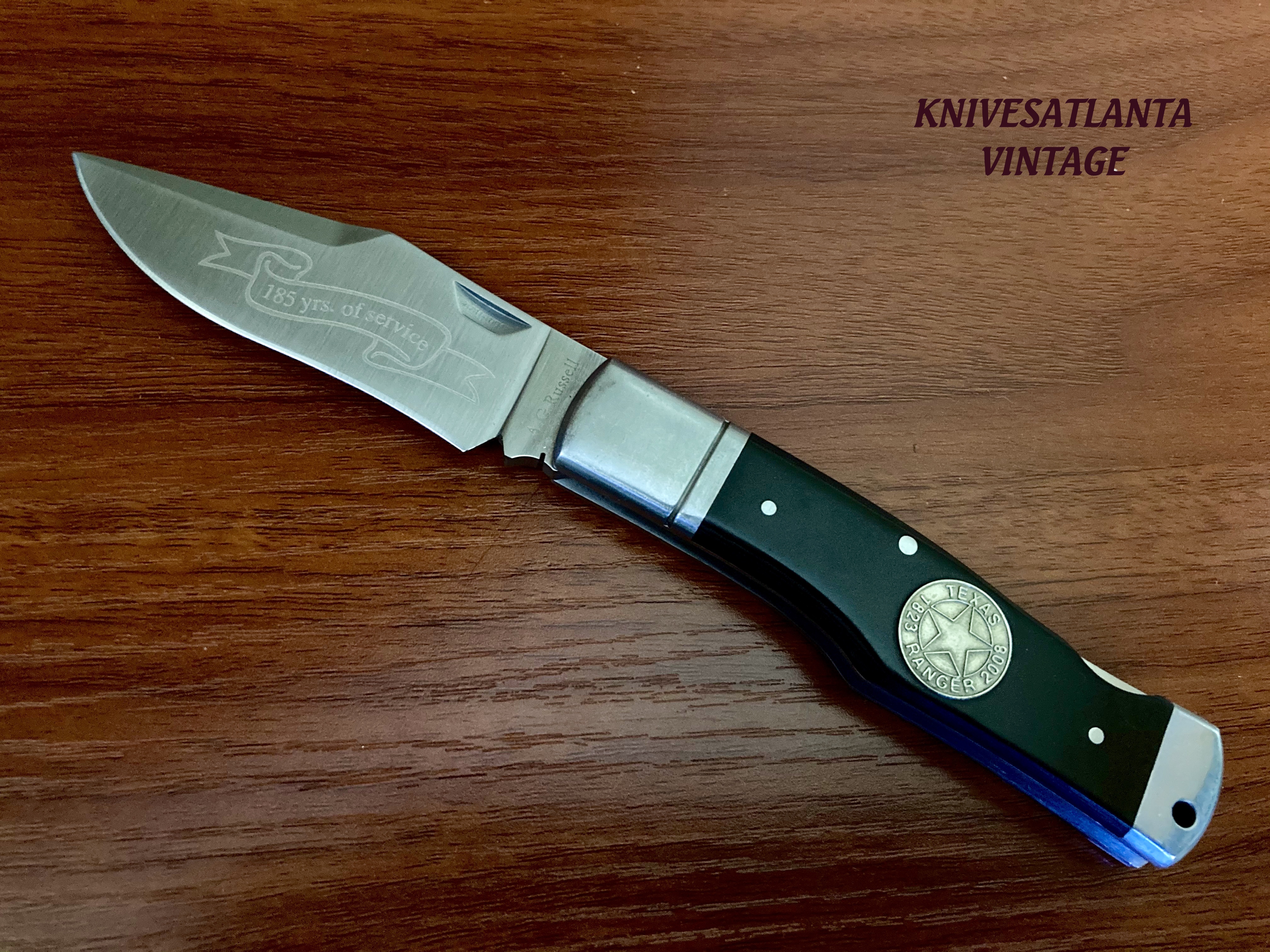 A.G. Russell 2008 Texas Ranger Lockback ~ Vintage