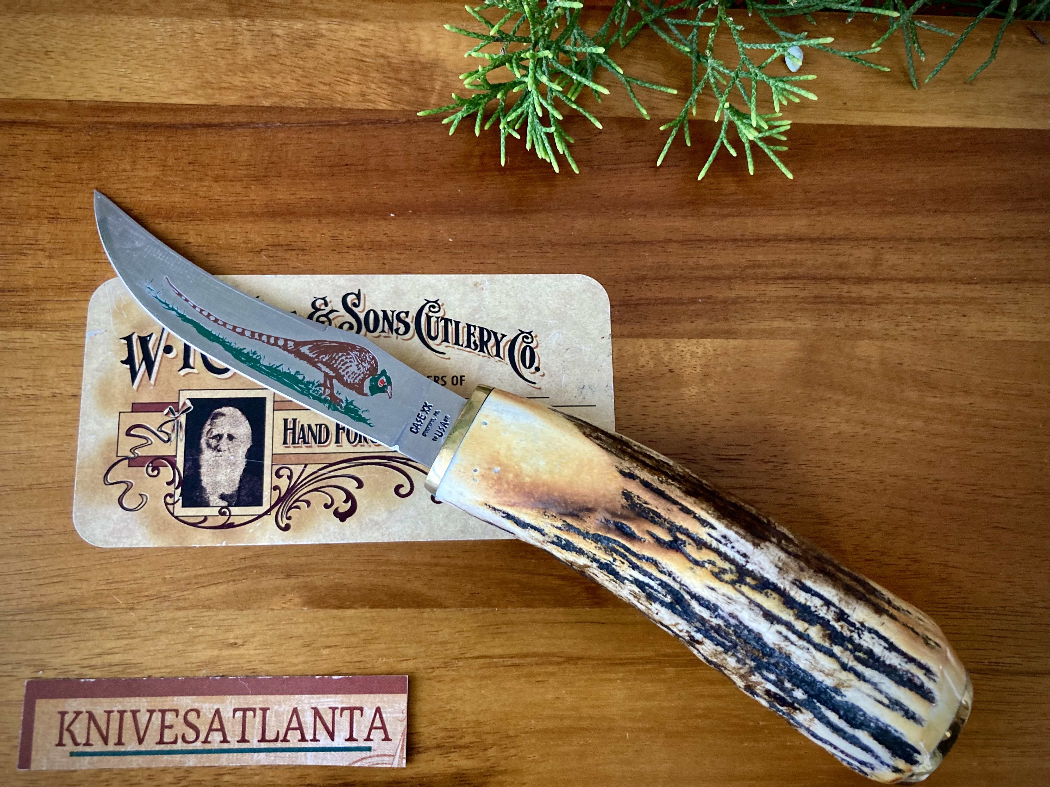 VINTAGEナイフ  CASE BIRD KNIFE 523-3 4140 Case XX USA Stag 523-3 1/4 SSP Small Game Fixed Blade ~ Vintage