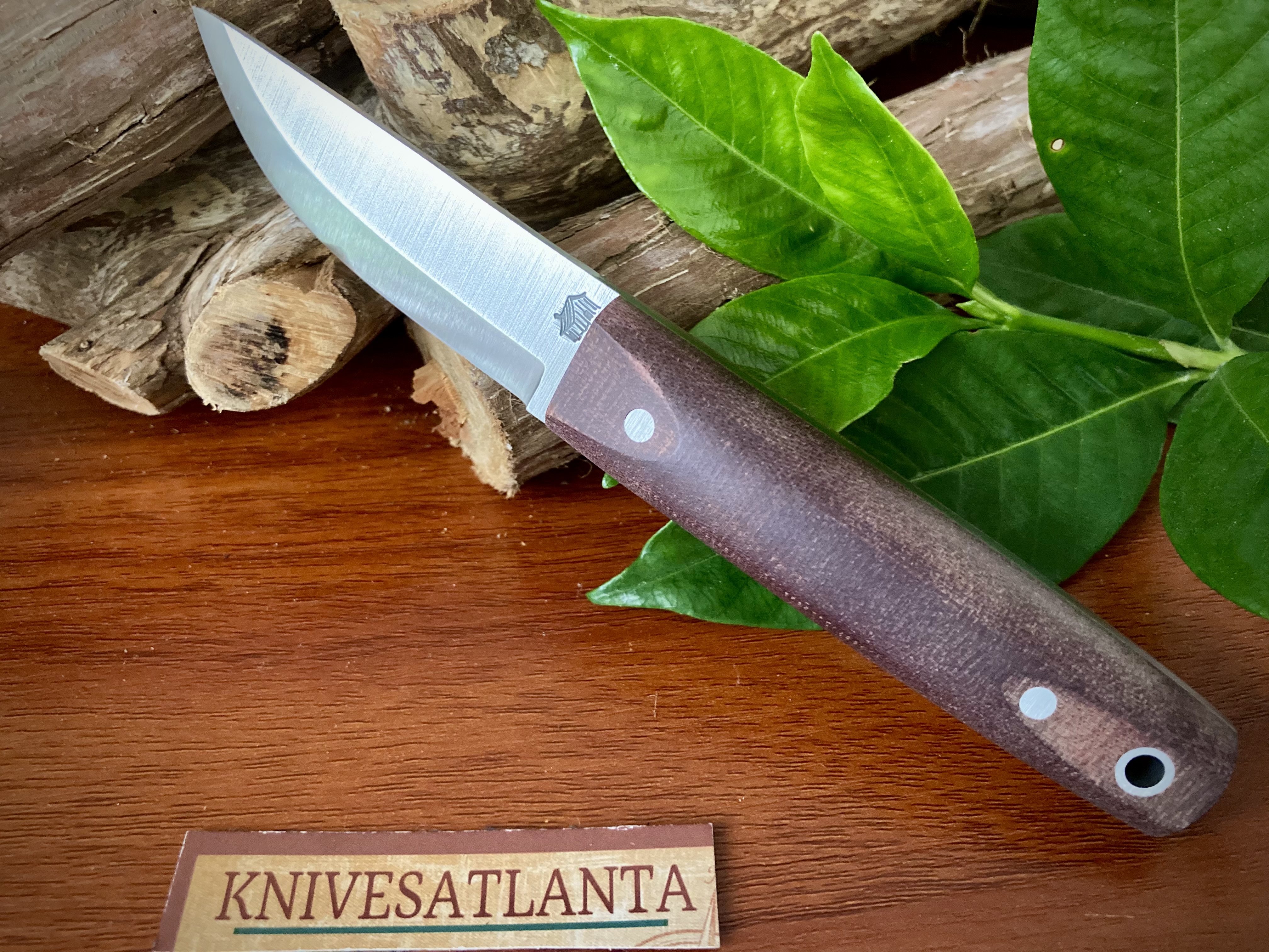 L.T. Wright Knives: Pronghorn 3V - Scandi - Double Red Micarta - Matte