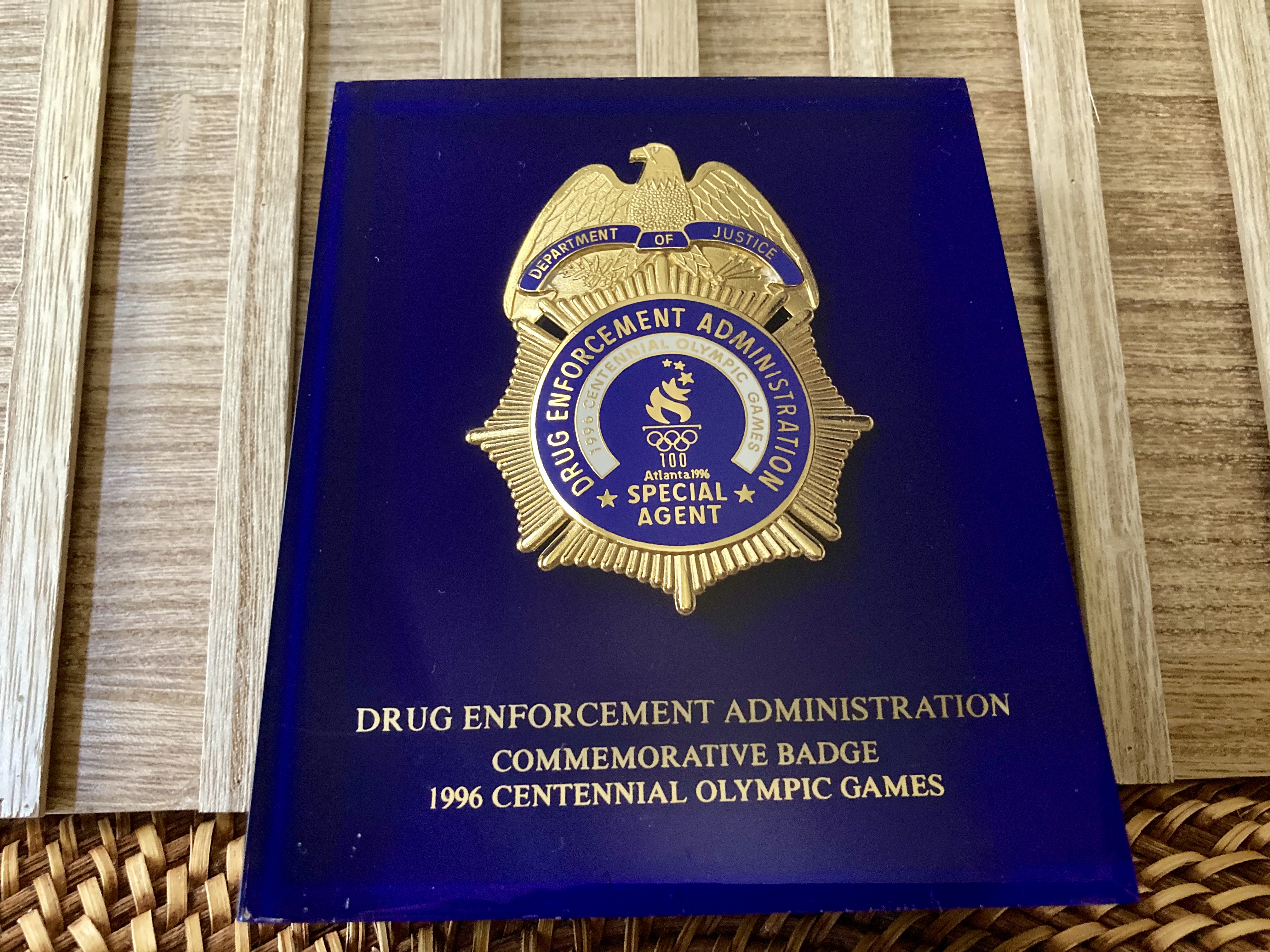1996 Atlanta Olympics DEA Special Agent Commemorative Badge in