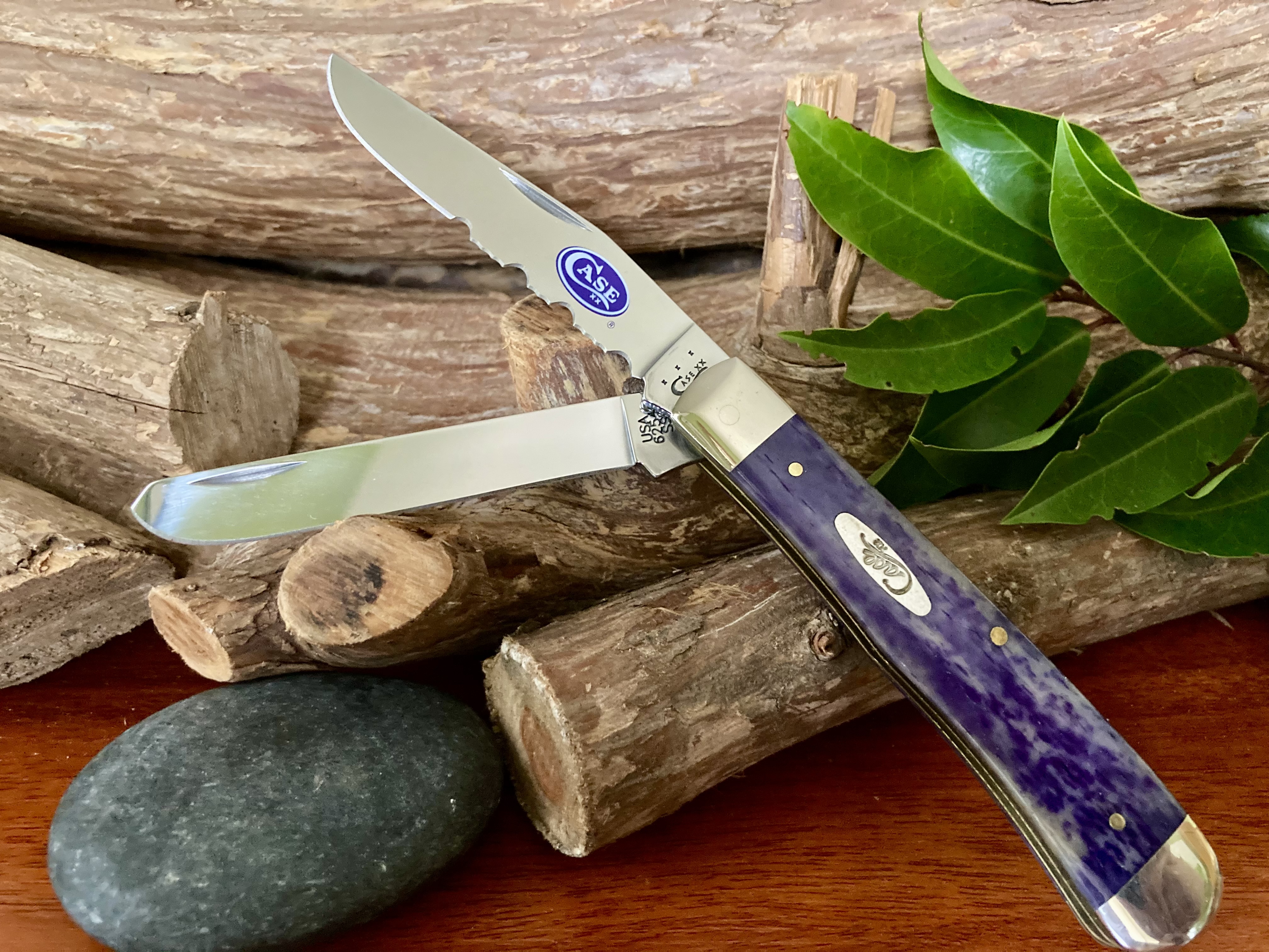 Case XX 6254 Trapper Blue Appaloosa Bone ~ Serrated ~ 2014