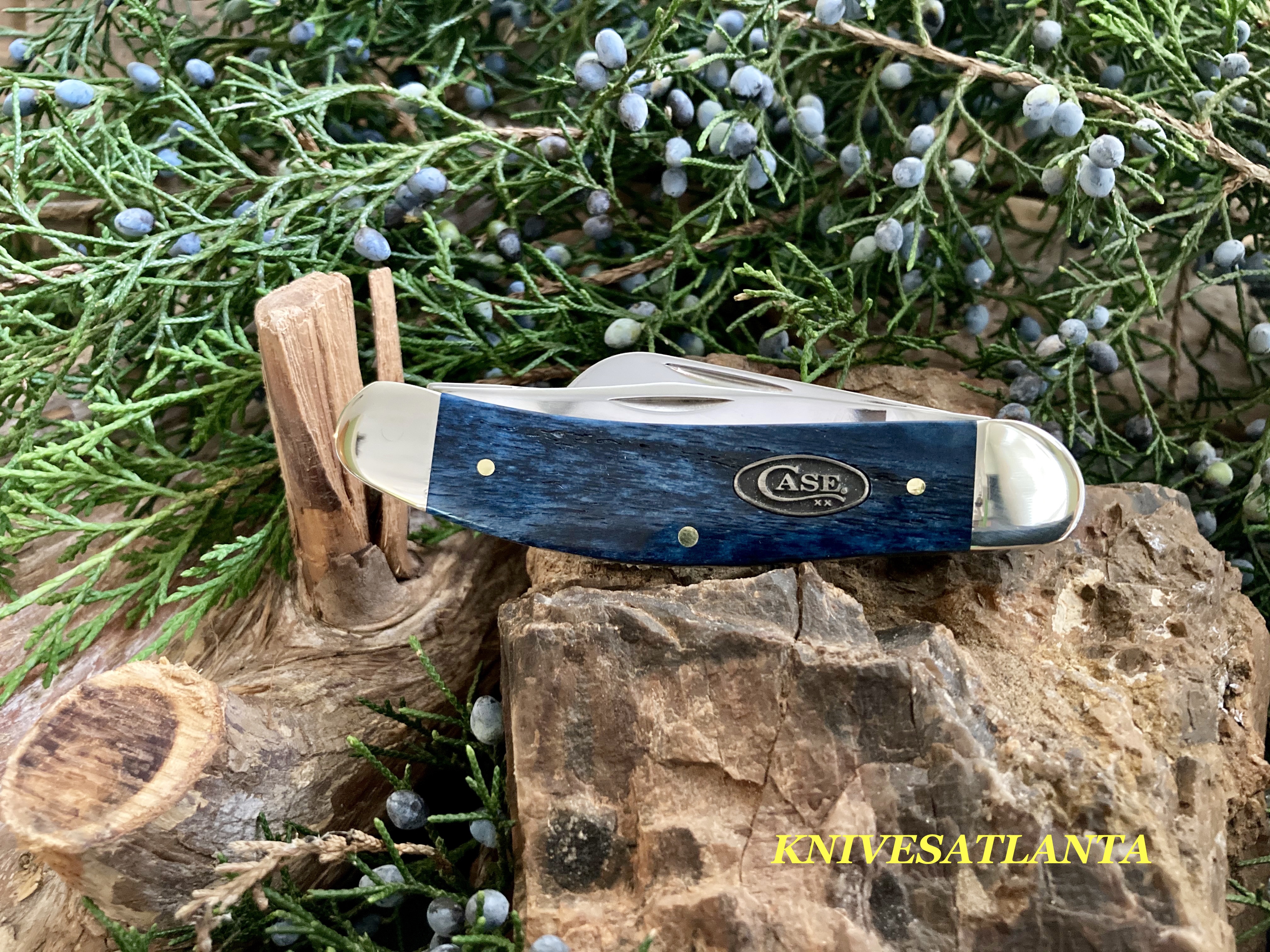 Case Sowbelly Knife 52806 Smooth Mediterranean Blue Bone