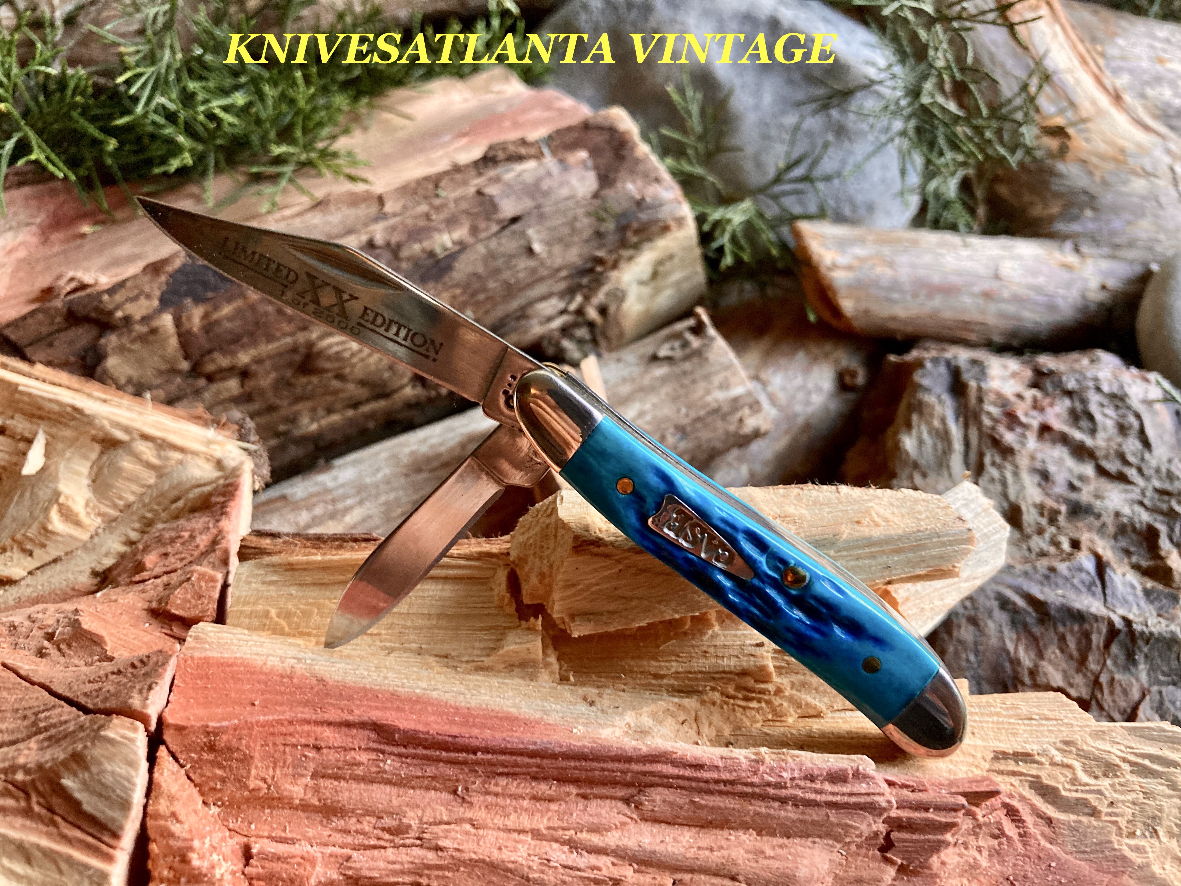 CARVER CREST INT’L INC LIMITED EDITION Case Peanut Knife 12070 - Limited Edition XII - Caribbean Blue Bone