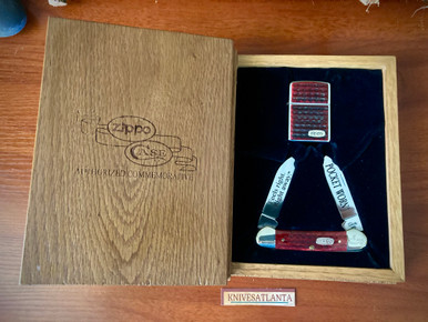 Case XX Limited Edition ~ 1997 ~ Red Bone Pocket Worn Zippo and