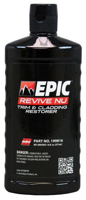 EPIC™ Revive Nu is designed to restore and enhance most OEM and ABS types of molding, trim, cladding and other automotive plastic.