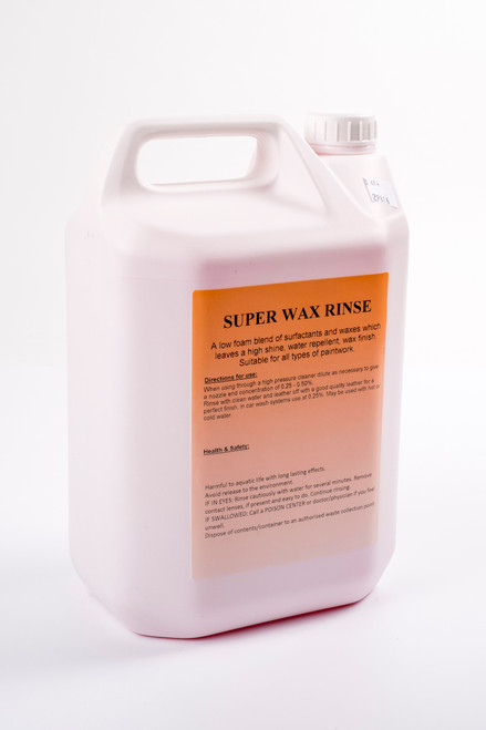 A low foam blend of surfactants and waxes which leaves a high shine, water repellent, wax finish. Suitable for all types of paintwork