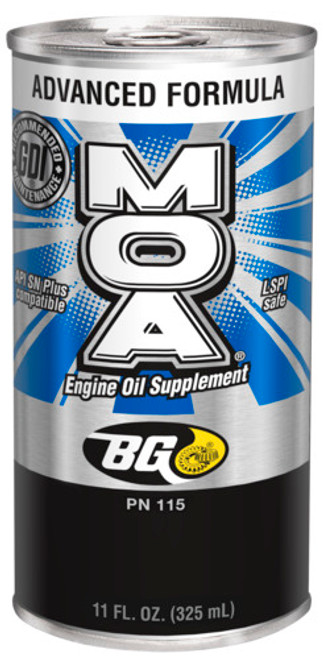 BG Advanced Formula MOA® is formulated with 100 percent synthetic chemistry to protect engine components and fortify all brands of engine oil over extended oil change intervals