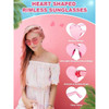 12 Pairs Heart Shaped Sunglasses for Women Colorful Glasses Fun Trendy Transparent