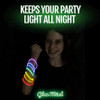100 Ultra Bright Glow Sticks Bulk Party Pack - Halloween Glow in the Dark Party