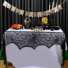 Halloween Decoration Black Lace Spiderweb Fireplace Mantle Scarf Cover