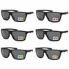  Polarized Thick Square Sunglasses Bulk Sport Glare Blocking Style 115