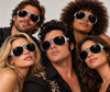 Elvis Sunglasses Black Lens Silver Frame 1134B