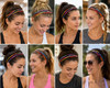 80's Headbands Mix Colors 26 PCS Headbands 6670