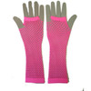 80's Long Fishnet Gloves 12 PACK PAIR- Hot Pink 1232