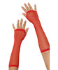 80's Long Fishnet Gloves - Red 1233