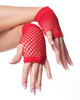 Red 80's Short Fishnet Gloves 12 PACK - Red 1238