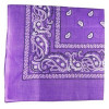 Purple Paisley Bandanna 22" Square Standard 100% Cotton 12 PACK 1918DZ