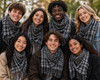 Grey & Black Arab Shemagh Houndstooth Scarf  2071
