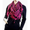 Black And Hot Pink Arab Shemagh Houndstooth Scarf 2075