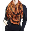 Black And Orange Arab Shemagh Houndstooth Scarf 2076