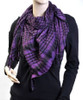 12 PACK Black And Purple Arab Shemagh Houndstooth Scarf WS2078D