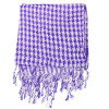 White And Purple Arab Shemagh Houndstooth Scarf 2079