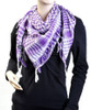 White And Purple Arab Shemagh Houndstooth Scarf 2079