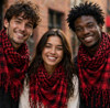 Black And Red Arab Shemagh Houndstooth Scarf 2080