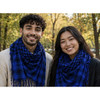 Black And Royal Blue Arab Shemagh Houndstooth Scarf 2082