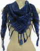 Black And Royal Blue Arab Shemagh Houndstooth Scarf 2082