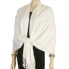 Ivory Pashmina Scarf Shawl 100% Fine Wool Mix 20+ Colors  28" x 78" 2105