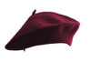 Burgundy Beret Wool 22.5" Standard Adult Size 1363