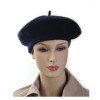 Navy Blue Beret Wool 22.5" Standard Adult Size 1367