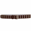 12 PACK Brown Punk Three Rows Metal Holes Belts Mix Sizes 2468A