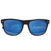 Blue Mirror Lens Iconic 80's Adult Style Sunglasses - Black 1065