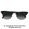Black Half Frame Sunglasses |  Adult Vintage Style Black/Black Lens 1072 12 PACK