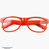 Clear Red Glasses | 12 PACK Iconic 80's Style | Adult Size 1085