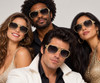 Elvis Style Rock Star Sunglasses Gold 1135