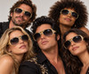 Elvis Sunglasses Bulk Silver & Gold  | Black Lens 1136