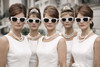 Jackie Style Sunglasses White Bulk 1137A